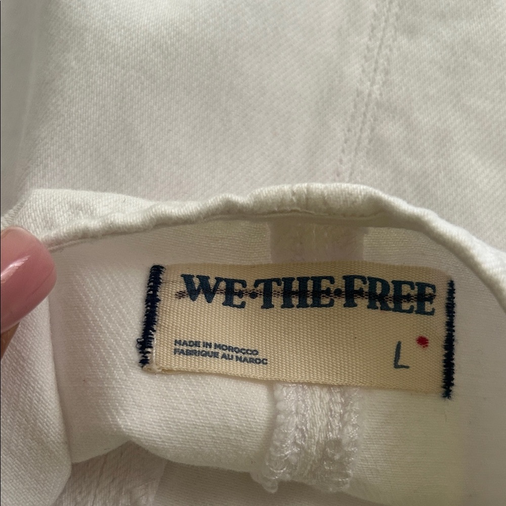 We the Free High Roller White Cotton Overalls Jumpsuit - Picture 9 of 11